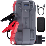 4000A 12V Portable Car Battery Jump Starter W/ Flashlight & Jumper Cable