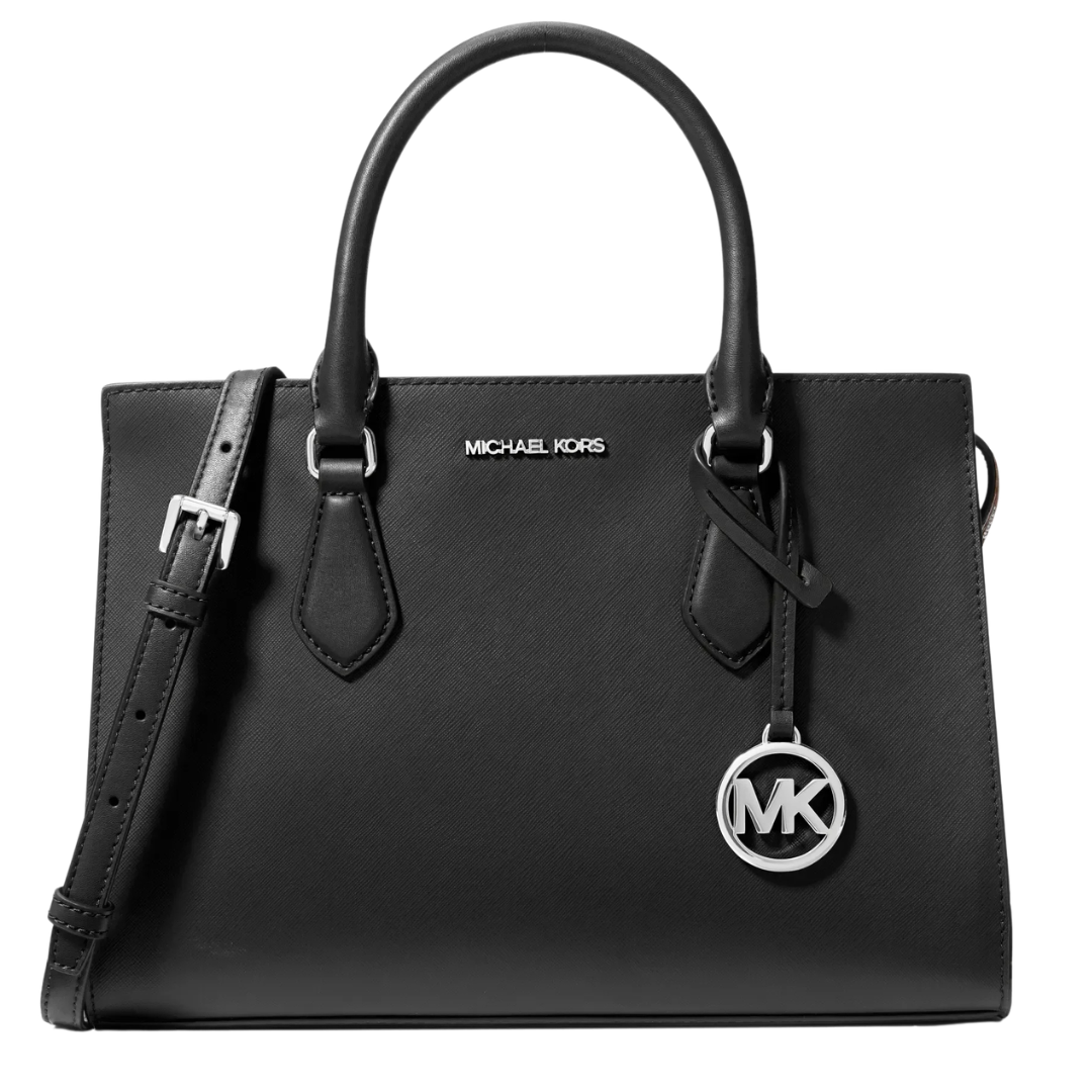 Michael Kors Sheila Medium Satchel Handbag (Black)