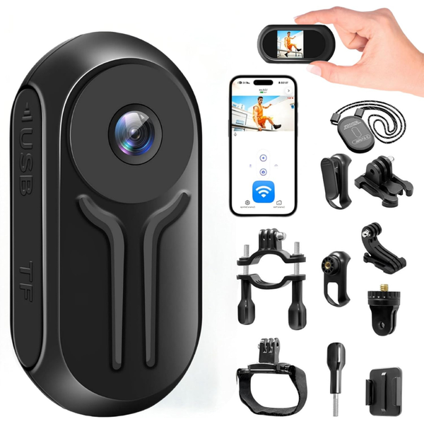 2K Wearable Mini Portable Body Action Camera W/ 63GB Storage