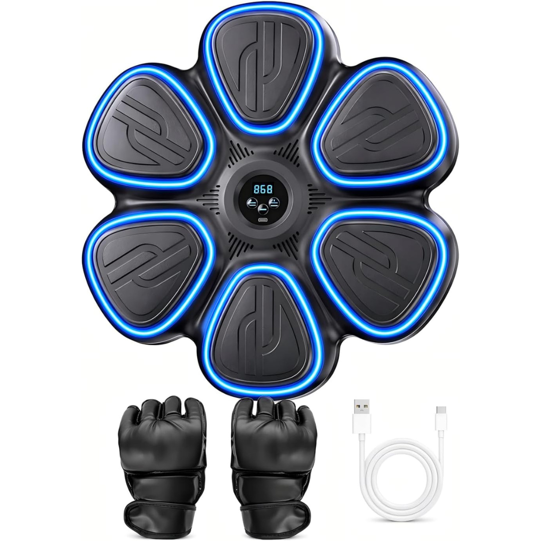 Kids Music Boxing Machine W/ Bluetooth Speaker, LED Display & 11 Game Modes