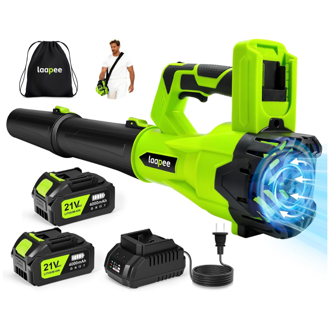 650CFM Cordless Leaf Blower With 2 X 4.0Ah Battery & Charger