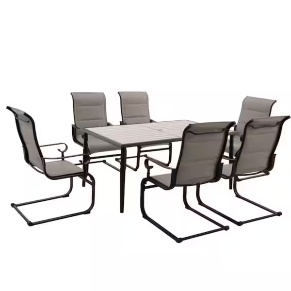 7-Piece Hampton Bay Glenridge Falls Rectangular Outdoor Dining Set
