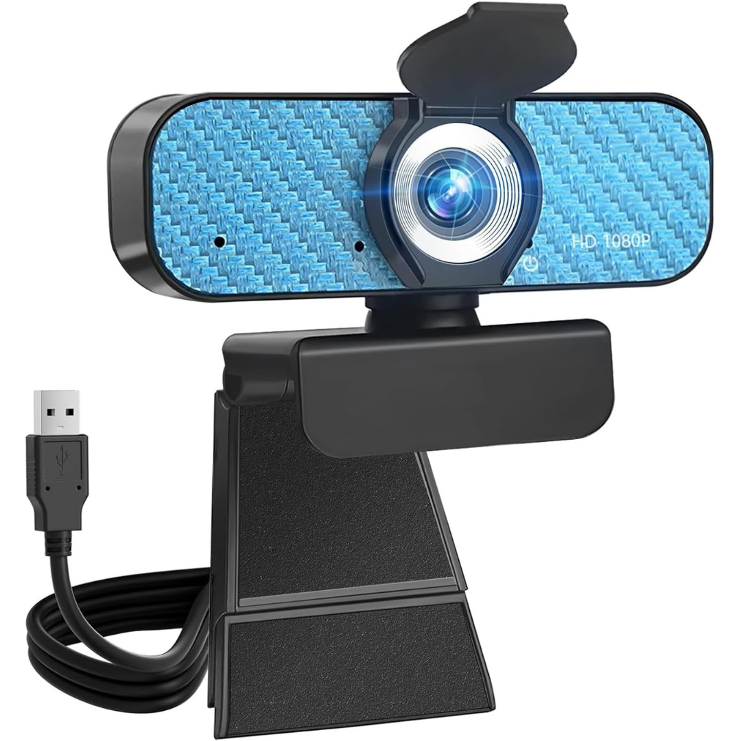 Plug & Play 1080P Webcam With Noise-Canceling Mic