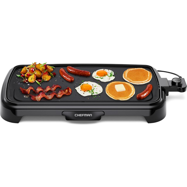 Chefman XL Electric Griddle with Removable Temperature Control (10" x 20")