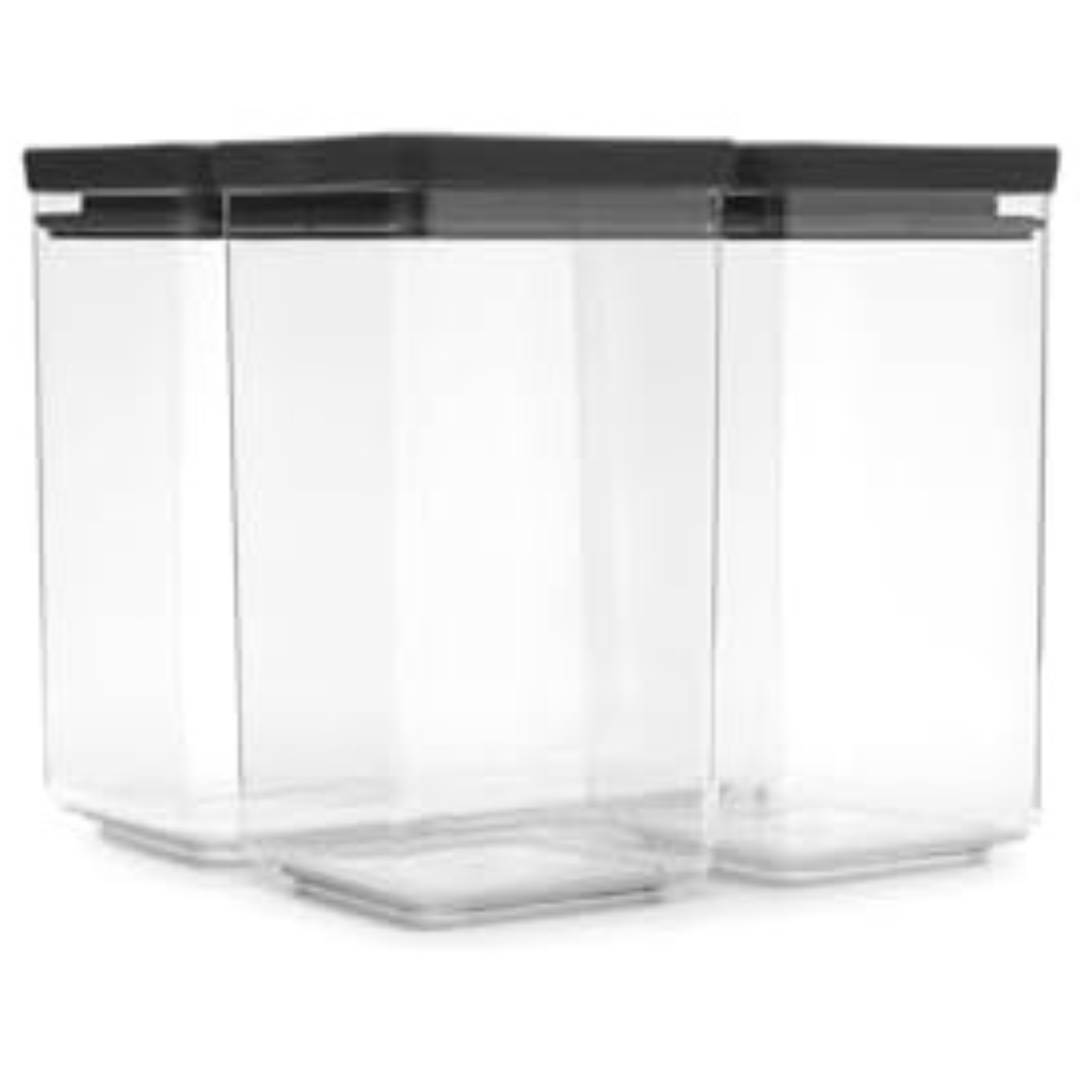 Set of 3 Brabantia TASTY+ Stackable Canister