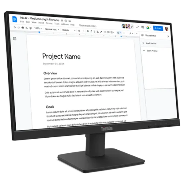 21.5" Lenovo ThinkVision FHD 100Hz 4ms IPS Monitor