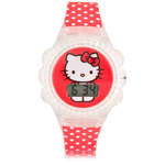 Hello Kitty Kids Flashing Lights LCD Watch with Printed Strap