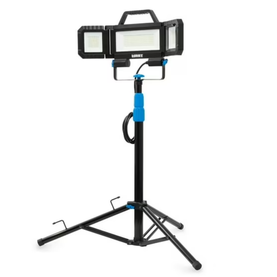 HART Adjustable 7000 Lumen Multi-Directional LED Work Light with Tripod