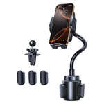 TECKNET Car Cup Phone Holder W/ Adjustable Gooseneck & Air Vent Mount (Black)