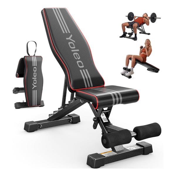 Yoleo Adjustable Foldable Weight Bench For Full Body Workout