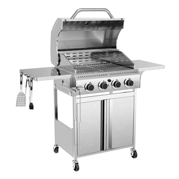 ELECTACTIC Stainless Steel Four Burner Commercial Bbq Grill