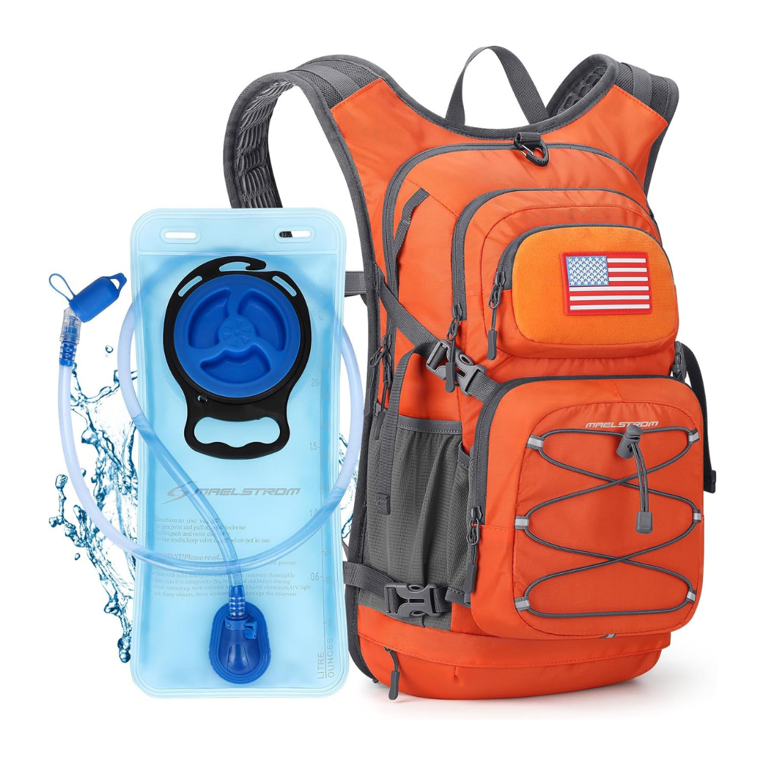 Maelstrom Hydration Hiking Backpack W/ 2L Bladder (Various Colors)