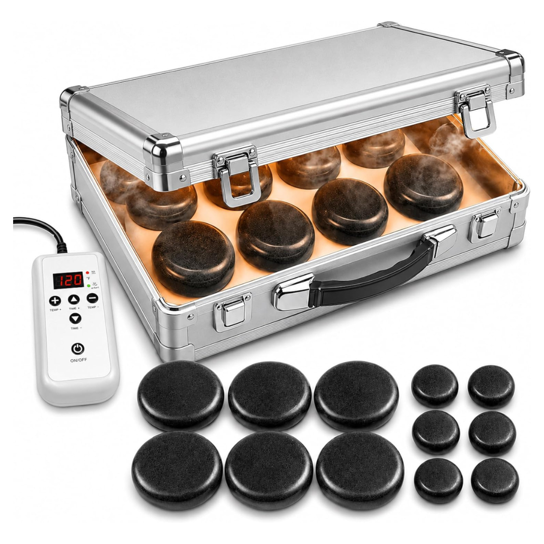 SereneLife All-in-One Portable Hot Stone Massage Kit