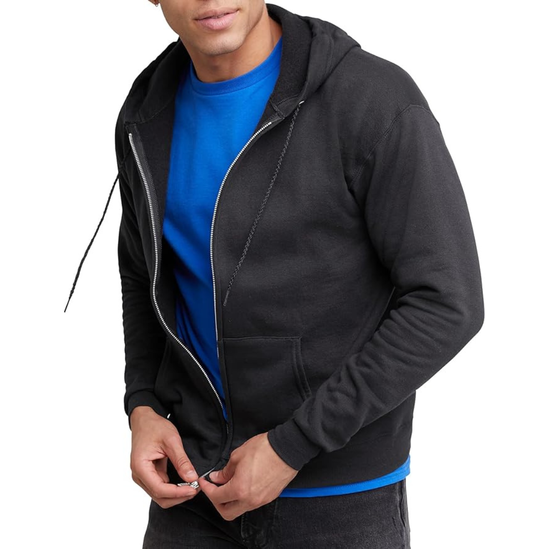 Hanes Ecosmart Men's Fleece Full-Zip Hooded Sweatshirt (Various)