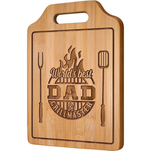 AceThrills 12.3" X 8.7" Engraved Bamboo Cutting Board For Dad
