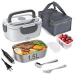 Portable 80W Electric Heated Lunch Box With 1.5L Stainless Steel Container