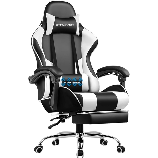 Gaming Chair With Footrest & Lumbar Support