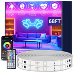 68" IP68 RGB Outdoor LED Strip Lights W/ Remote & APP Control