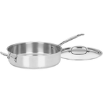 5.5-Qt Cuisinart Stainless Steel Saute Pan With Cover And Helper Handle