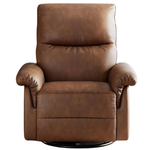 Gaomon 360 deg. Swivel PU Leather Glider Rocker Recliner Chair