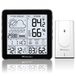 Wittime Wireless Weather Station Atomic Clock Thermometer