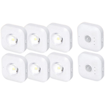 6-Pack Motion Sensor Stair Lights w/ Dual Sensors & 50ft Wall-Penetrating Remote