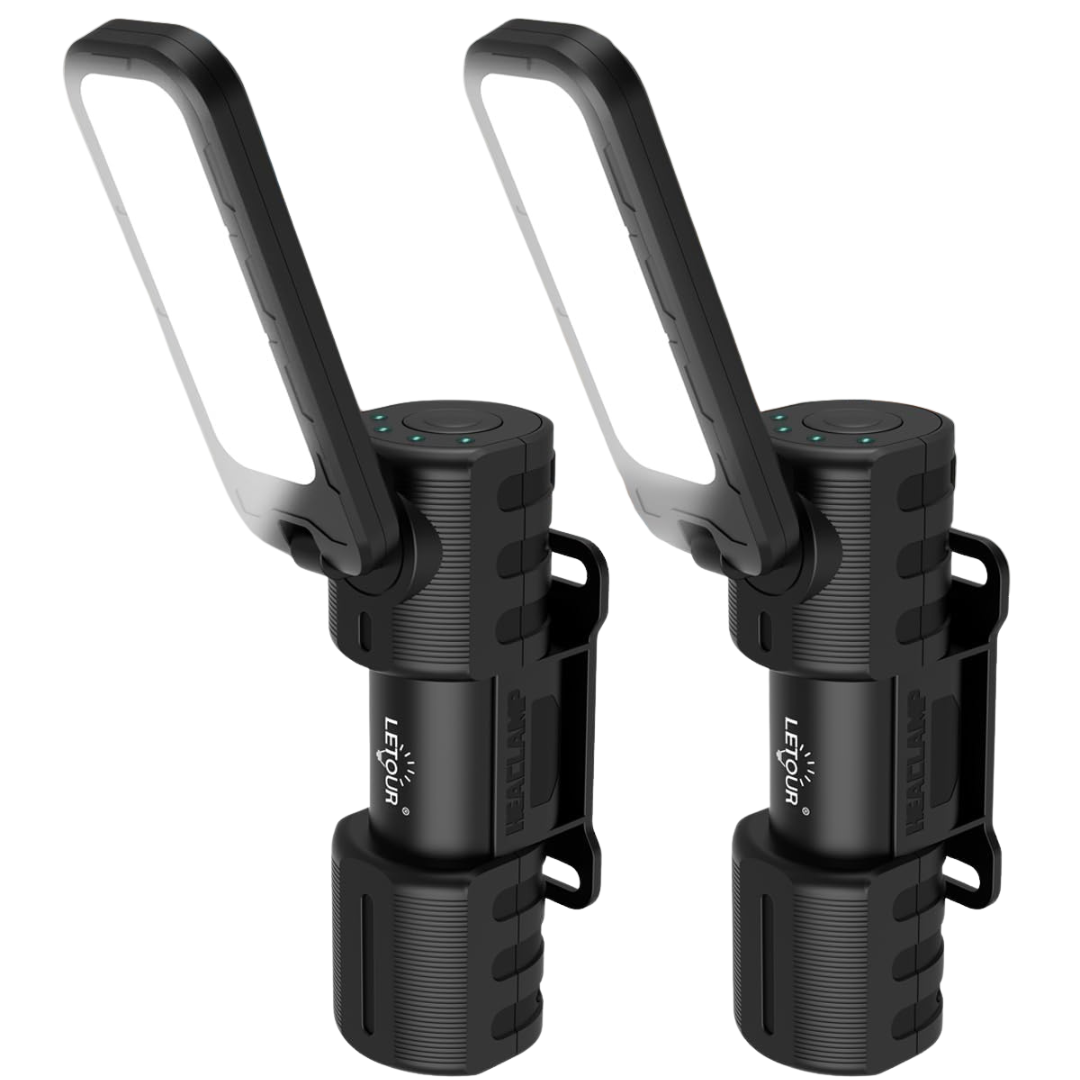 2-Pack Letour 5000lm Rechargeable LED Magnetic Work Light w/ 180 deg. Rotation
