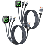 2-Pack Firsting 5ft 3-in-2 Multi Charging Cable
