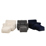 MOMCAYWEX Comfy Gaint Bean Bag Chair With Ottoman