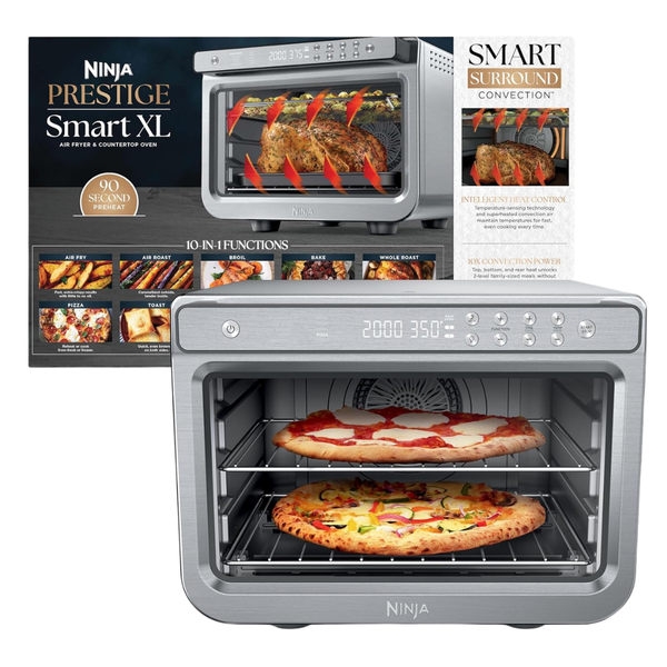10-in-1 Ninja 1800W Stainless Steel Air Fryer & Toaster Oven