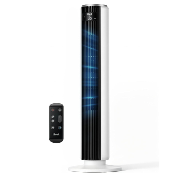 Levoit 90 Deg. Oscillating Tower Fan With 5 Speeds 4 Modes & Remote