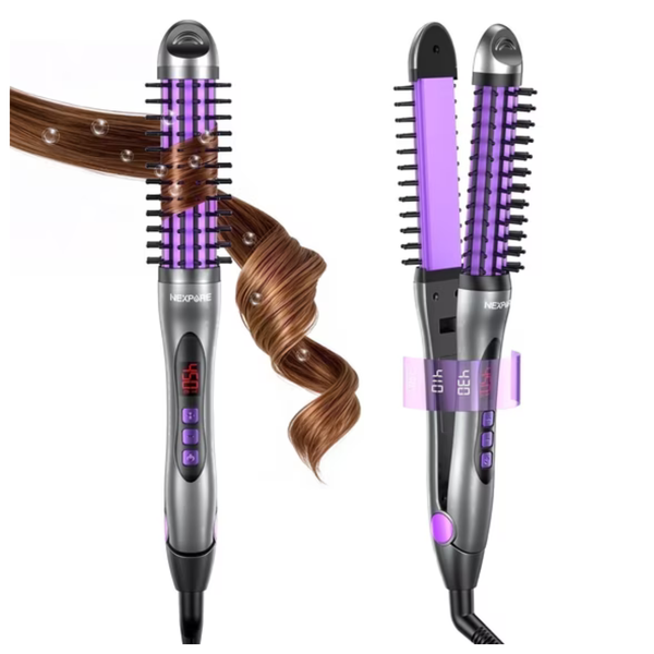 Nexpure 2 In 1 Ionic Curling Iron Brush And Straightener