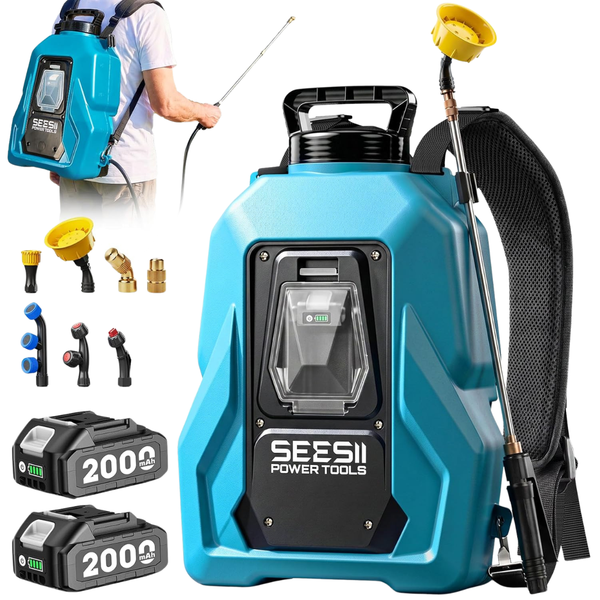 5-Gallon Battery Powered Backpack Sprayer W/7 Nozzles