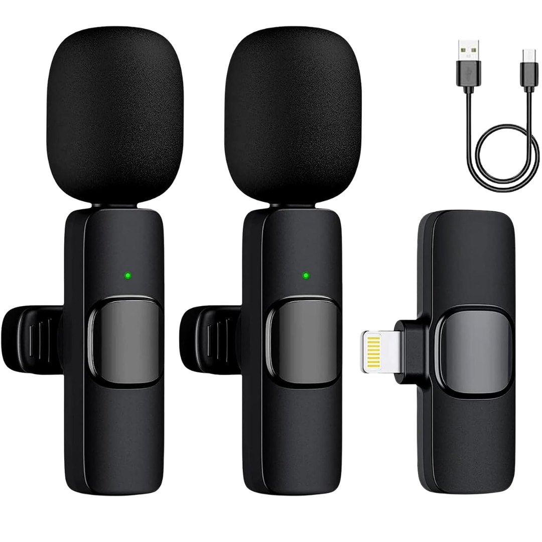2-Pack Wireless Lavalier Mini Clip-on Mic