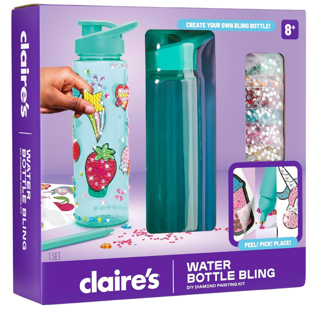 24-Oz Claires Water Bottle Bling Decorating Set