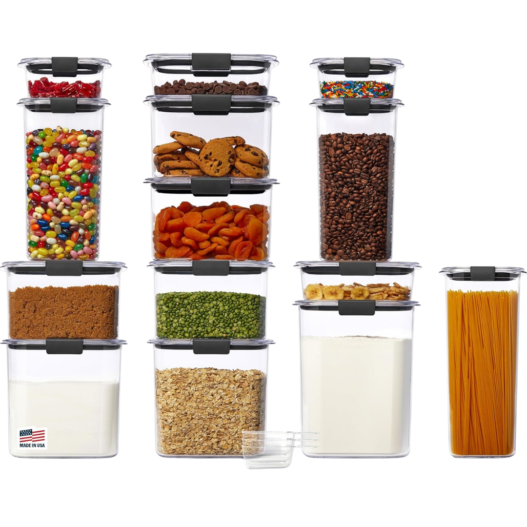 14-Piece Rubbermaid Brilliance Airtight Food Storage Container Set With Scoops