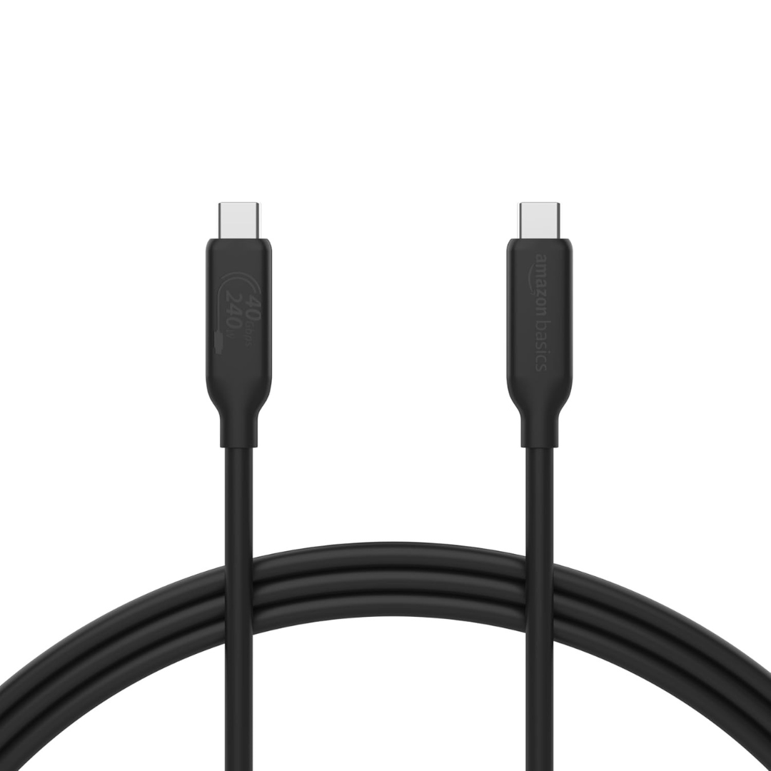 2-Pack 3.3-Ft Amazon Basics 240W USB-C 4 Fast Charger Cable