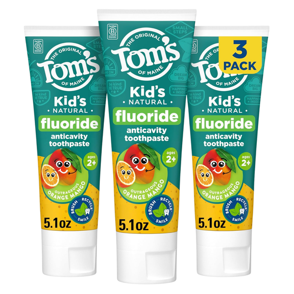 3-Pack 5.1-Oz Tom's Of Maine ADA Approved Fluoride Children's Toothpaste