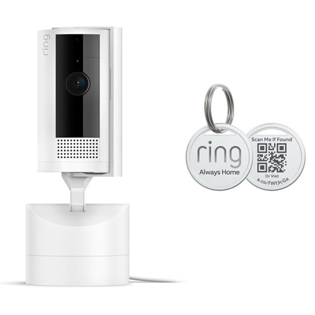 Ring Pan-Tilt Indoor Security Camera With Ring Pet Tag