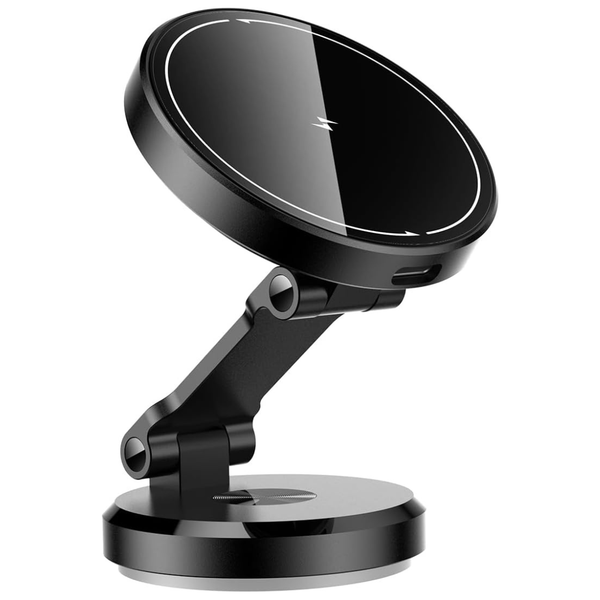 15W MagSafe Wireless Car Charger Mount W/ Rotatable Charging Panel (2 Colors)