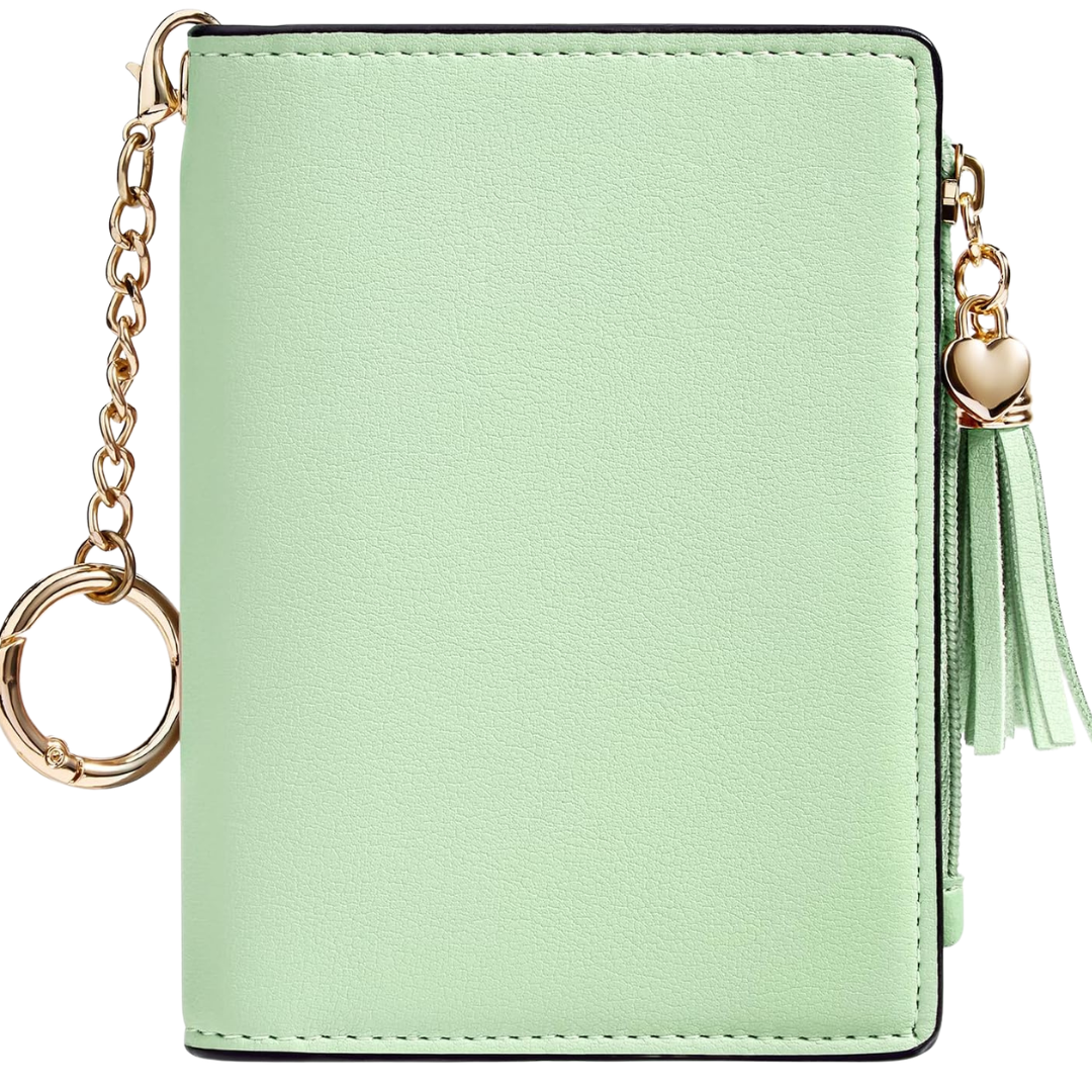 Women's RFID Blocking Leather Wallet W/ Key Chain (Various)