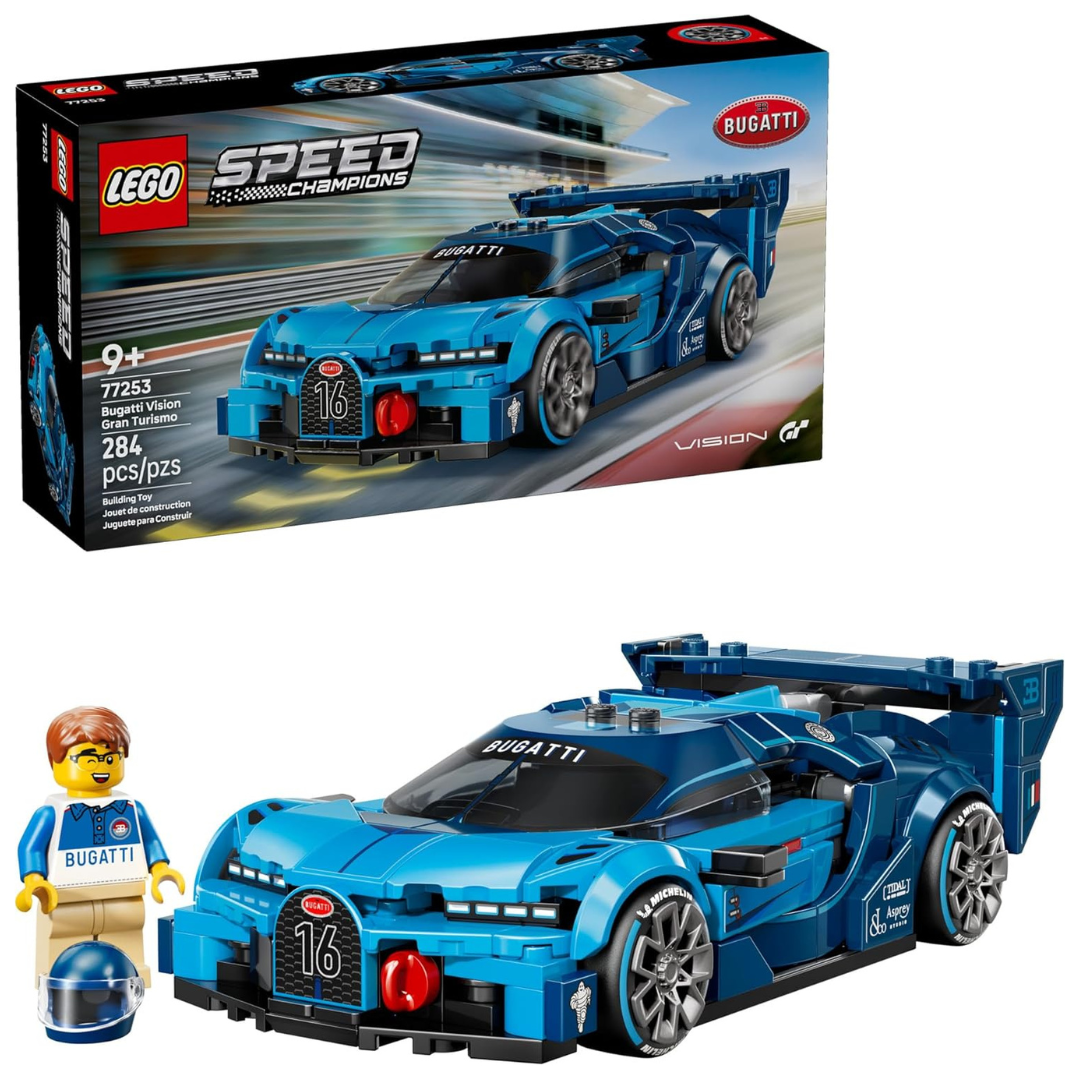LEGO 284-Piece Speed Champions Bugatti Vision Gran Turismo Hyper Sports Car (77253)