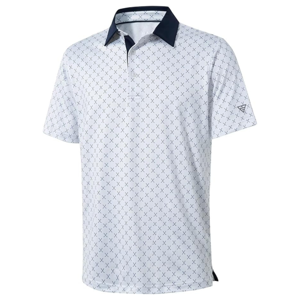 Men's Print Performance Moisture Wicking Polo Shirts (Various)