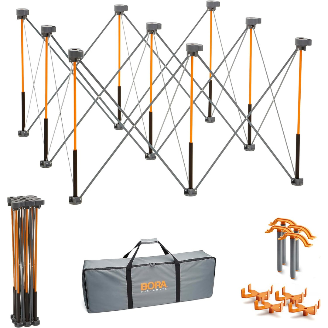 4' X 4' Bora Steel Centipede Work Support Sawhorse W/Accessories