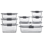 Set Of 9 Rubbermaid Brilliance Glass Food Storage Containers (Assorted Sizes)