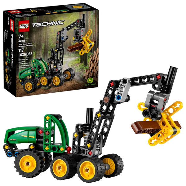 117-Piece LEGO Technic John Deere 1470H Wheeled Harvester Building Toy (42218)