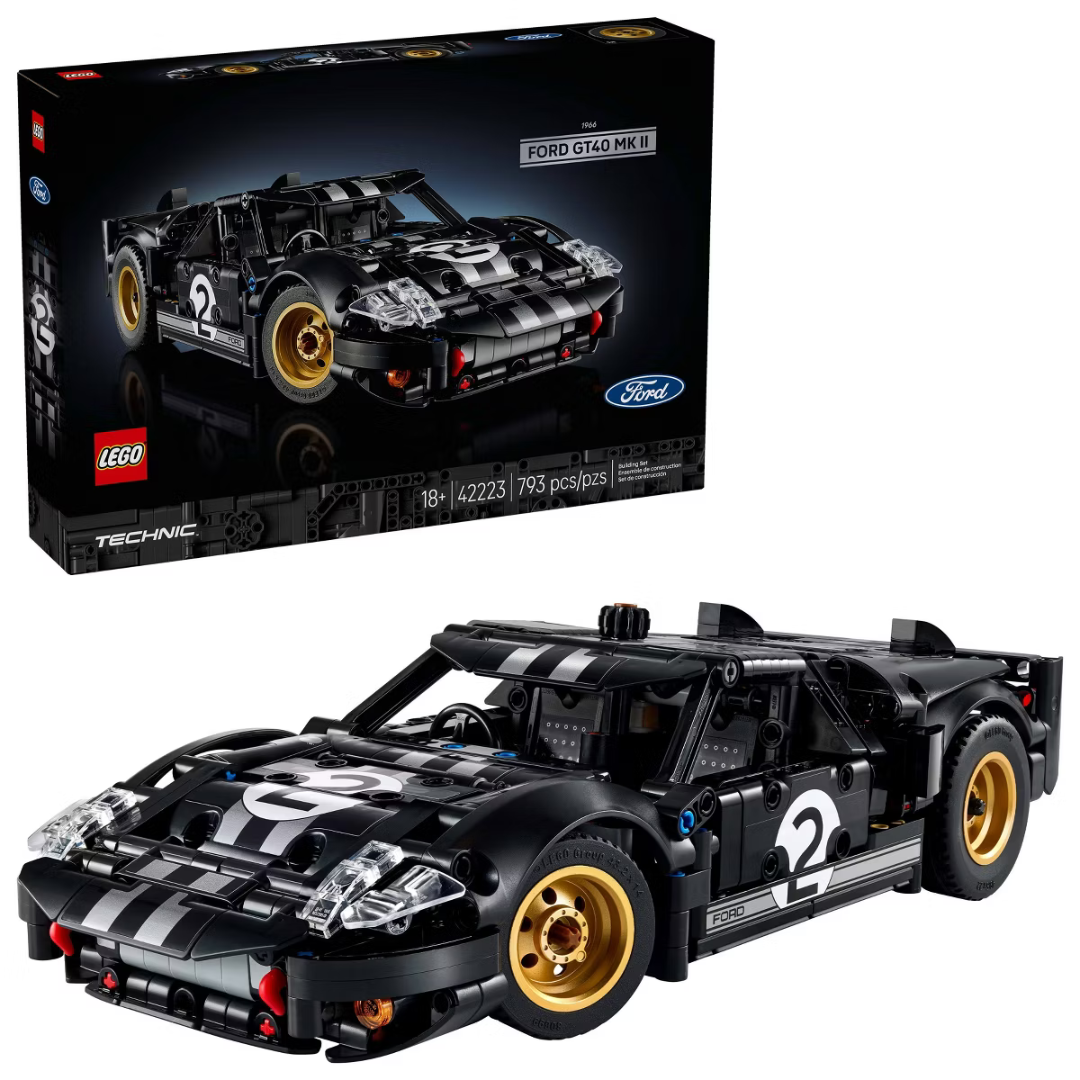 793-Piece LEGO Technic 1966 Ford GT40 MKII Race Car Building Set (42223)