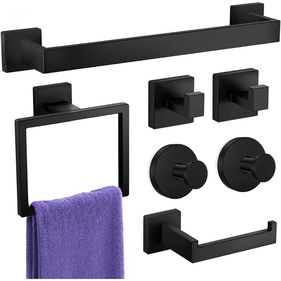 7-Piece Bathroom Hardware Accessories Set (Stainless Steel)
