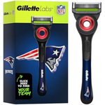 Gillette Labs NFL Patriots Razor, 1 Handle, 4 Razor Blade Refills & Magnetic Stand