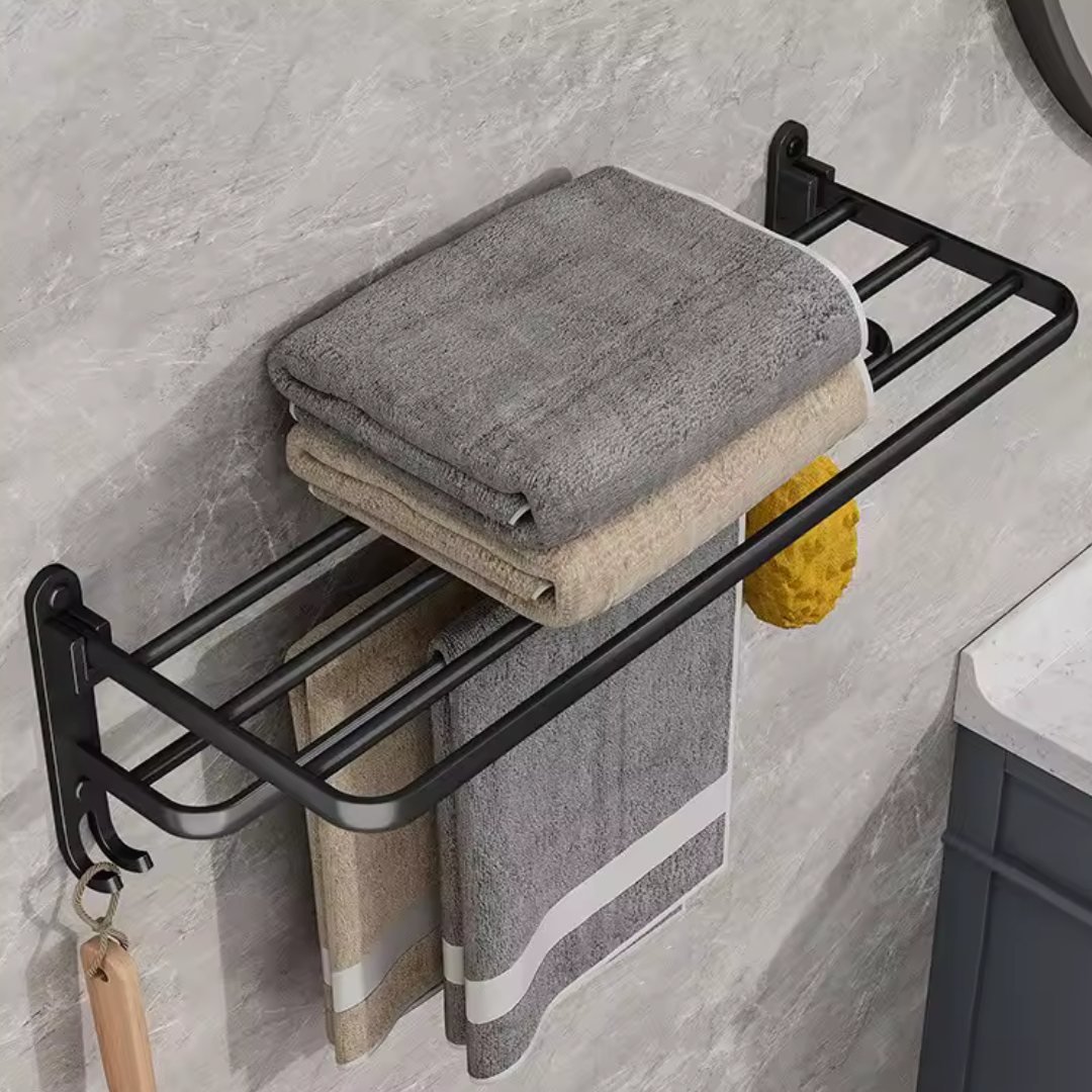 50cm Folding Wall-Mounted Aluminum Towel Holder